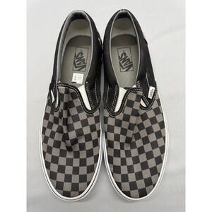 VANS Classic Slip-On Shoes 500714 Checkerboard Black/Black Men's Size 11